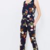 Dark blue floral trousers CAMAIEU - Women