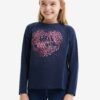 Dark blue girls' T-shirt Desigual Alba - Girls