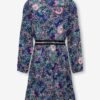 Dark blue girl's floral dress ONLY Gitta - Girls