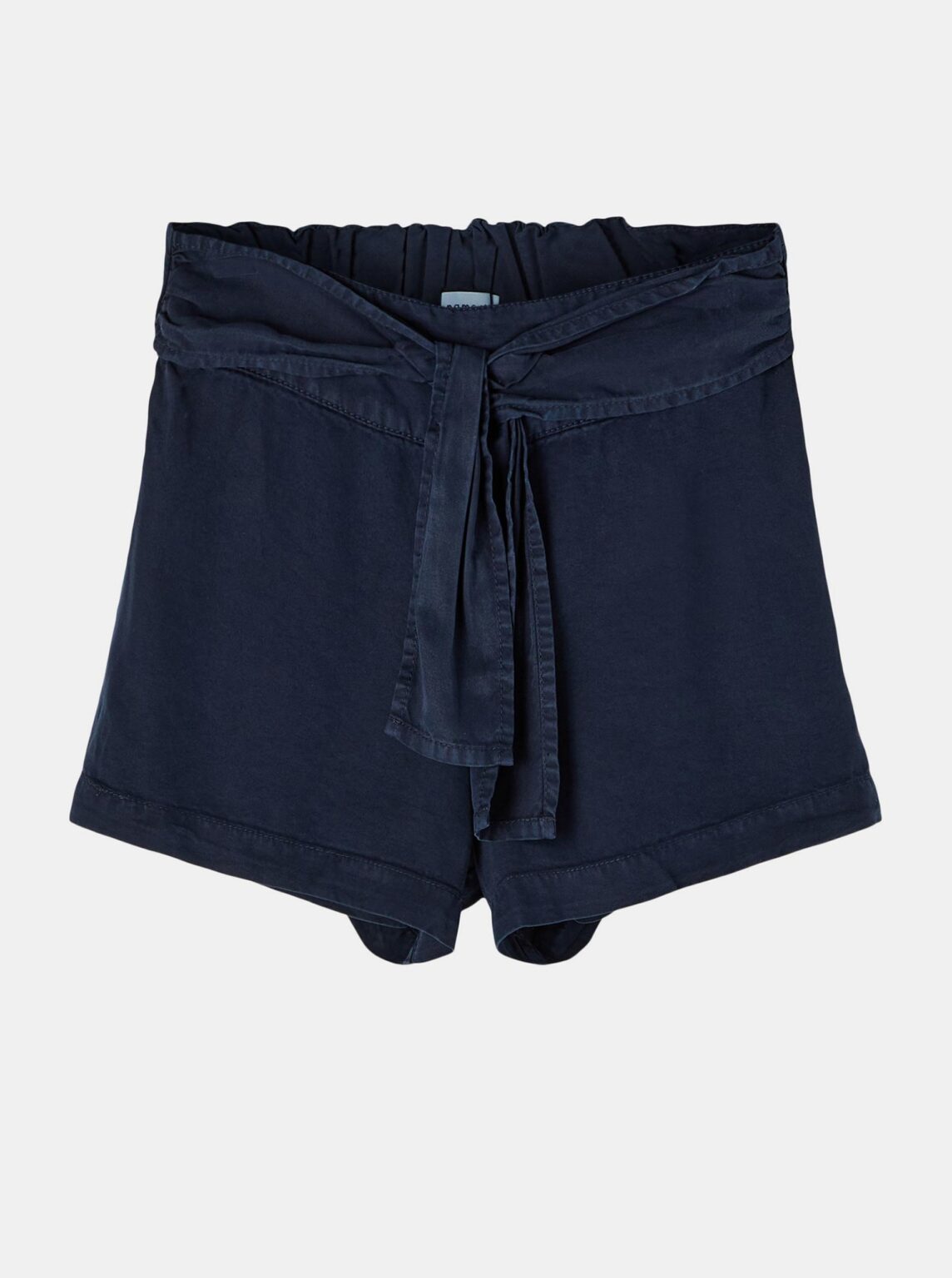 Dark blue girl's shorts with name it Feefee tie - unisex