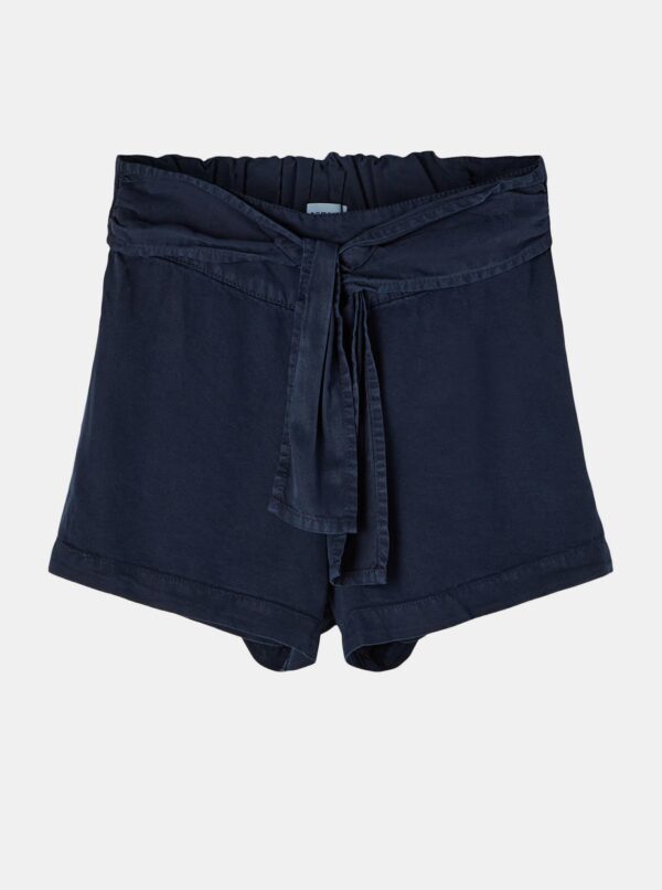Dark blue girl's shorts with name it Feefee tie - unisex