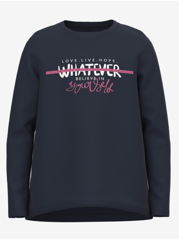 Dark blue girl's sweatshirt name it Violet - Girls