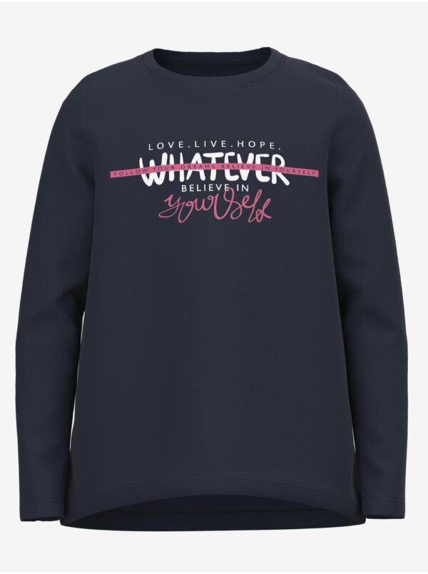 Dark blue girl's sweatshirt name it Violet - Girls