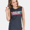 Dark blue girl's t-shirt with SAM 73 print