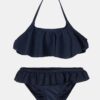 Dark blue girls' two-piece swimsuit with ruffles name it Fini - unisex