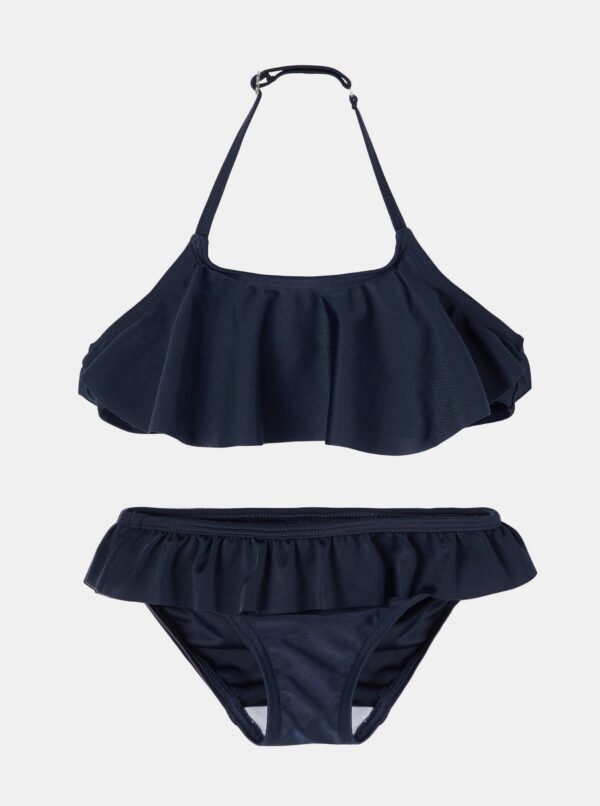 Dark blue girls' two-piece swimsuit with ruffles name it Fini - unisex