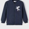 Dark blue girly sweatshirt with zipper name it Bascha - Girls