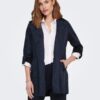 Dark blue lady's coat in suede finish ONLY Joline - Ladies
