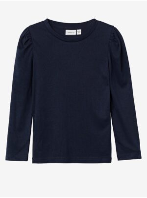 Dark blue long-sleeved T-shirt for girls name it Lilde - Girls