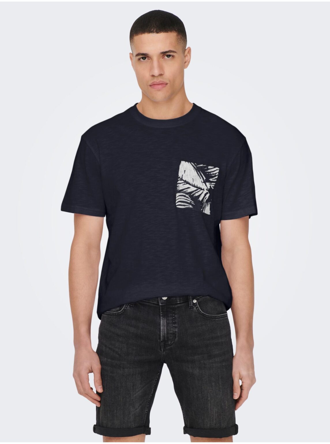 Dark blue men's T-shirt ONLY & SONS Perry - Men's