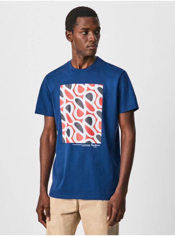 Dark blue men's T-shirt Pepe Jeans Agin - Men