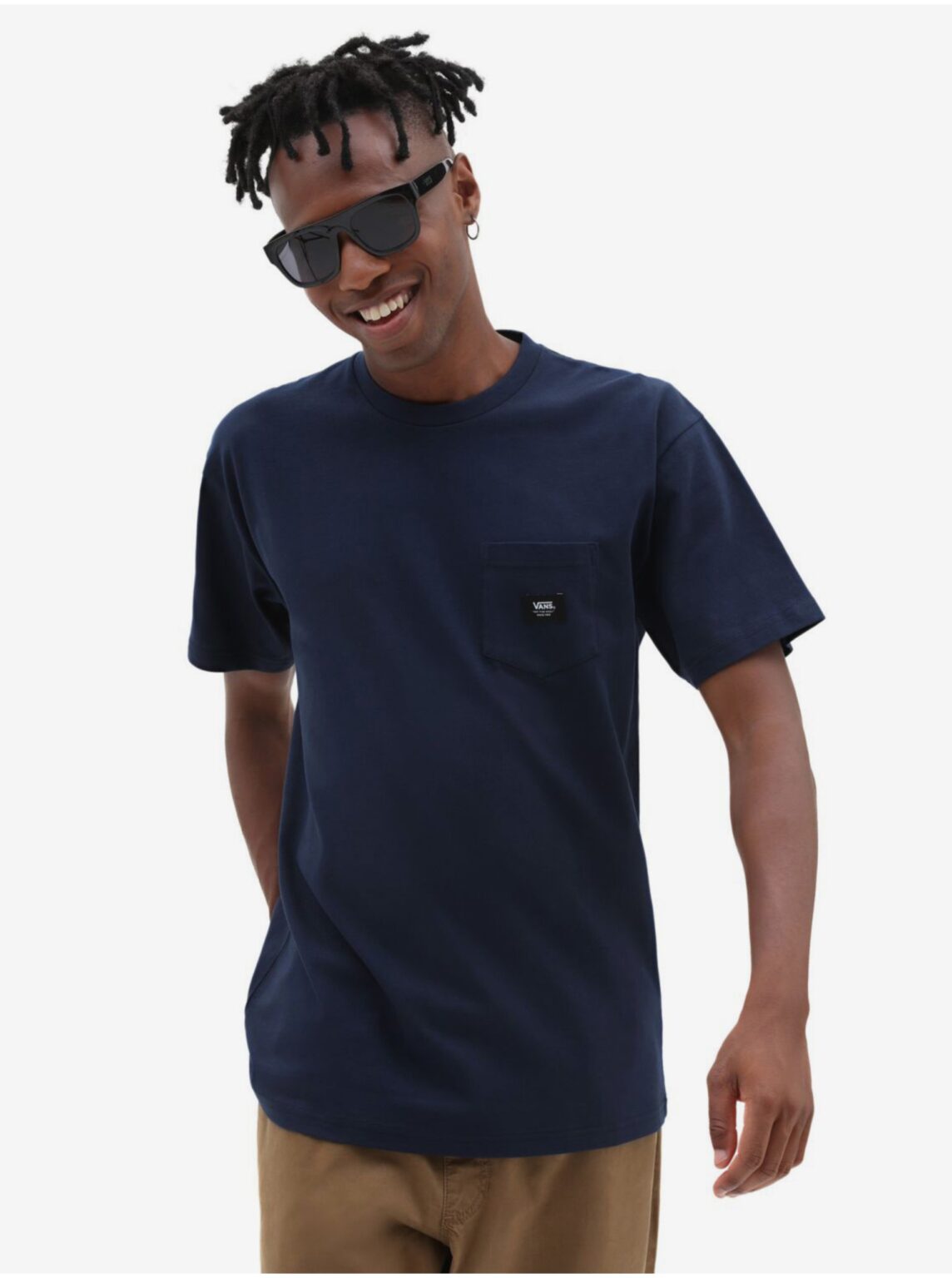 Dark blue men's T-shirt VANS Mn Woven Patch Pocket M - Men's