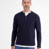 Dark blue men's T-shirt with buttons LERROS - Men