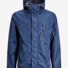 Dark blue men's lightweight jacket with hood Jack & Jones Logan - Men's