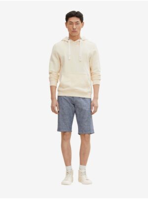 Dark blue men's striped shorts with linen blend Tom Tailor - Men's