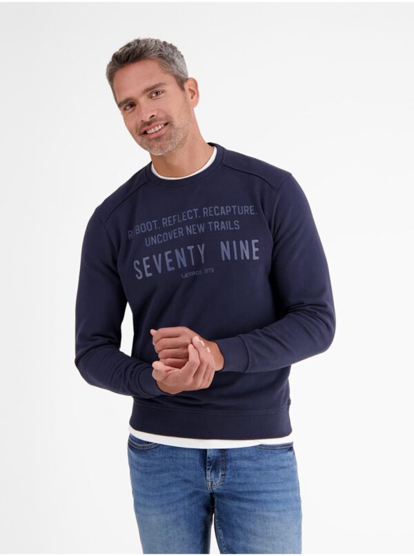 Dark blue men's sweatshirt LERROS - Men