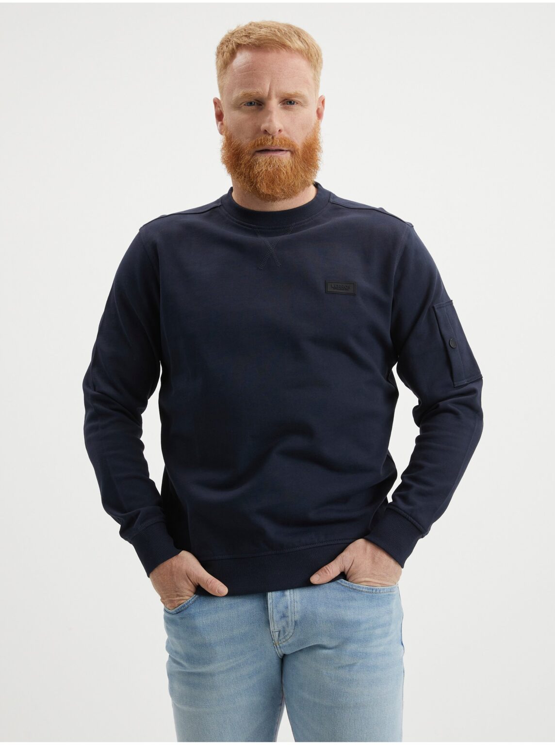 Dark blue men's sweatshirt LERROS - Men