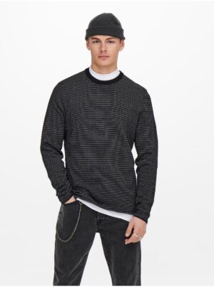 Dark blue ribbed sweater ONLY & SONS Niguel - Men's