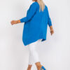 Dark blue tunic of larger size with 3/4 sleeves