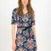 Dark blue women floral dress Blutsgeschwister - Women