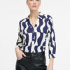 Dark blue women's blouse with collar ORSAY - Women's