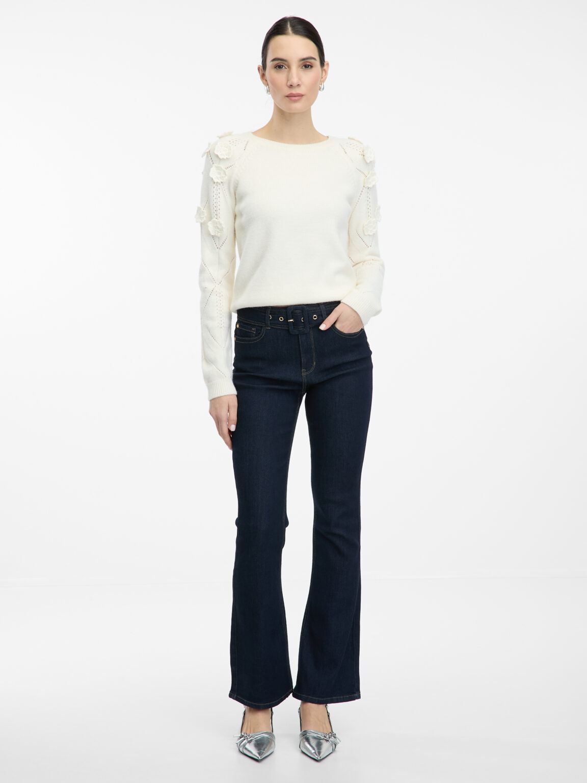 Dark blue women's bootcut jeans ORSAY - Women's