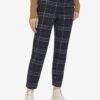 Dark blue women's checkered cropped trousers Tom Tailor Denim - Women's