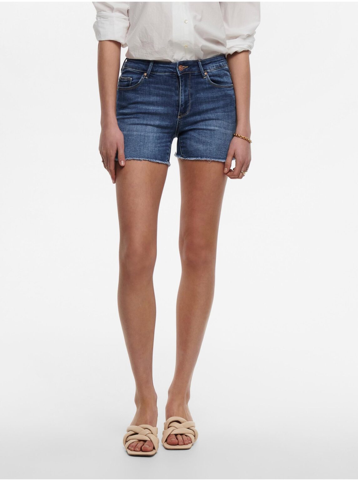 Dark blue women's denim shorts ONLY Blush - Women's