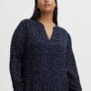 Dark blue women's polka dot blouse Fransa - Women