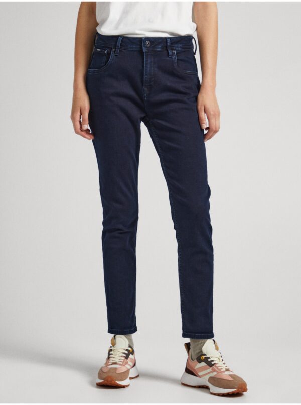 Dark blue women's straight fit jeans Pepe Jeans Violet - Women
