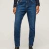 Dark blue women's straight fit jeans Pepe Jeans Violet - Women