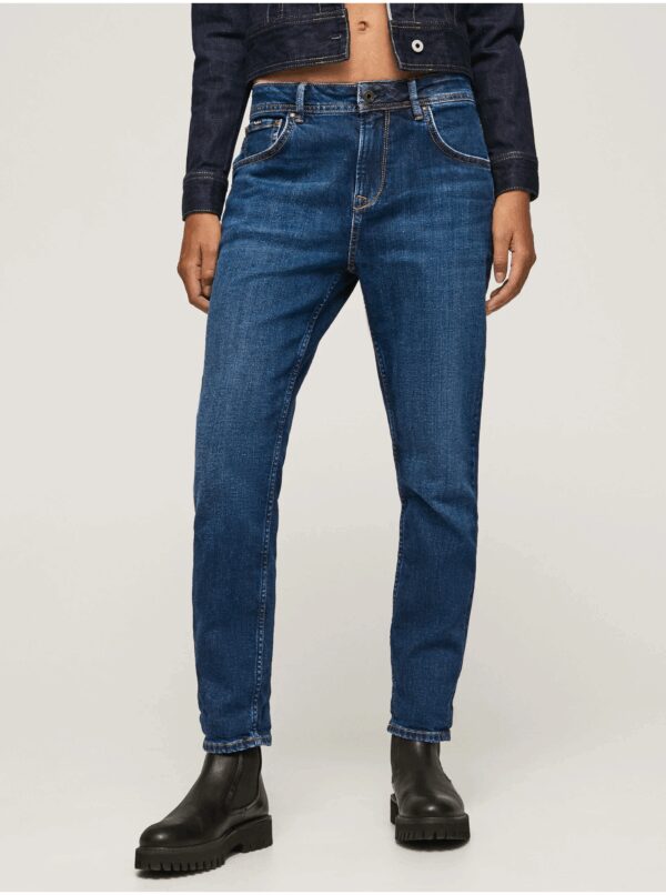 Dark blue women's straight fit jeans Pepe Jeans Violet - Women