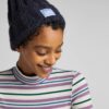 Dark blue women's winter hat with Lee wool - Women