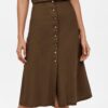 Dark brown skirt ONLY Julla - Women's