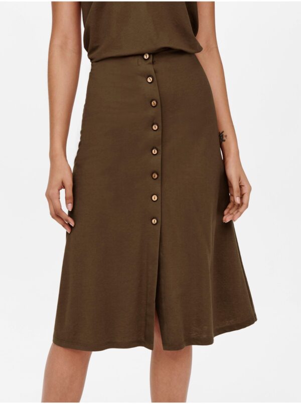 Dark brown skirt ONLY Julla - Women's