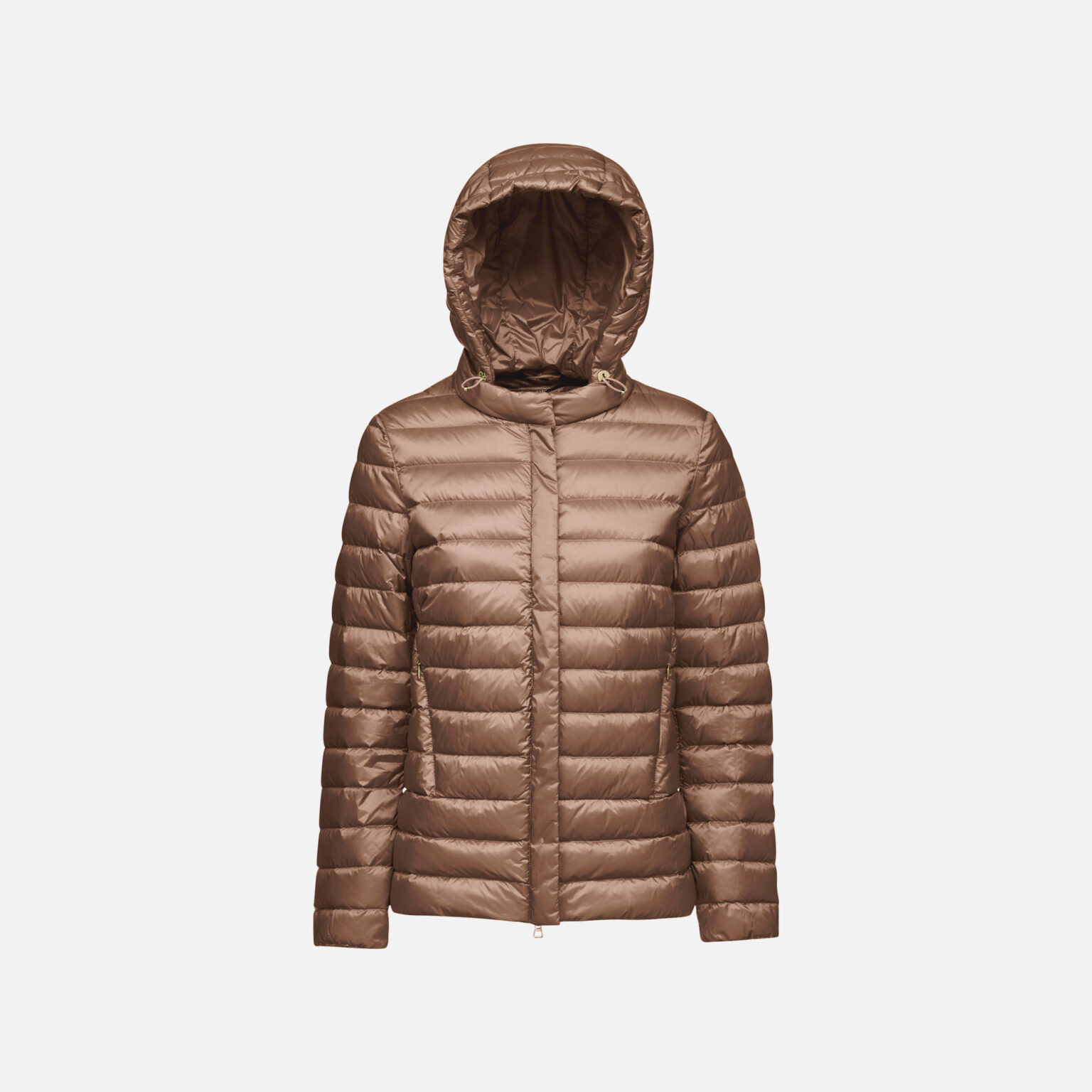 Dark brown women's down jacket Geox Jaysen - Women