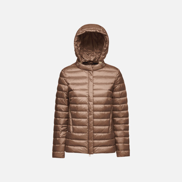 Dark brown women's down jacket Geox Jaysen - Women