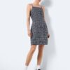 Dark gray ladies plaid dress Noisy May Erik - Ladies