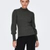 Dark gray women's ribbed sweater ONLY Katia - Women
