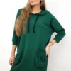 Dark green dress with a hood