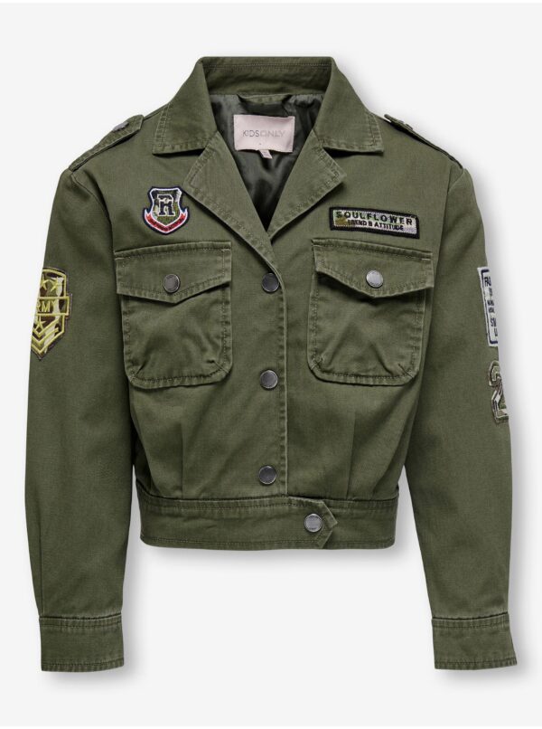 Dark green girls' denim jacket ONLY Stine - Girls
