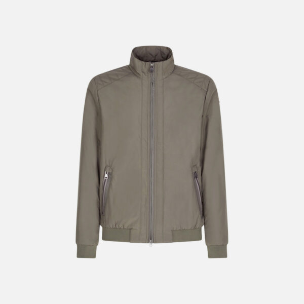 Dark green men's down jacket Geox Damiano - Men's