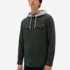 Dark green men's hooded shirt VANS Parkway II - Men