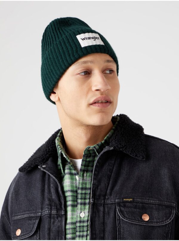 Dark green men's ribbed winter hat Wrangler - Men's