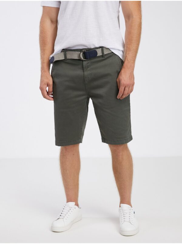 Dark green men's shorts LERROS - Men