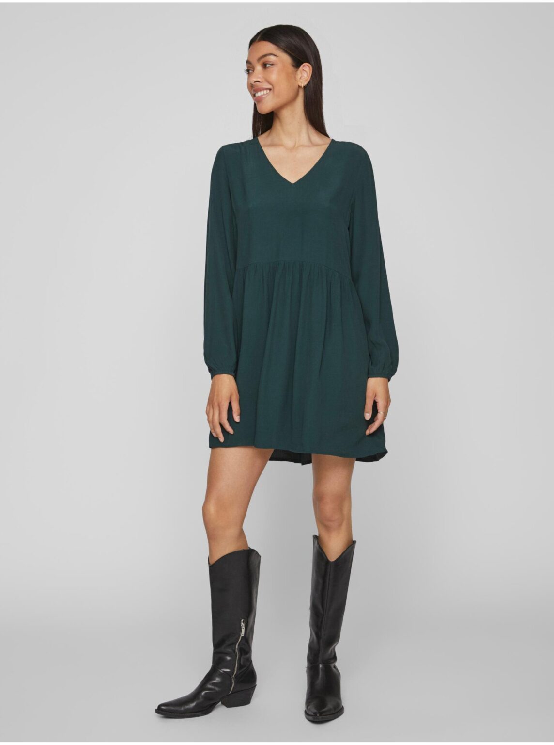 Dark green women's dress VILA Fini - Ladies