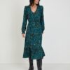 Dark green women's patterned midishats ORSAY - Ladies