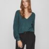 Dark green women's sweater VILA Ril - Women