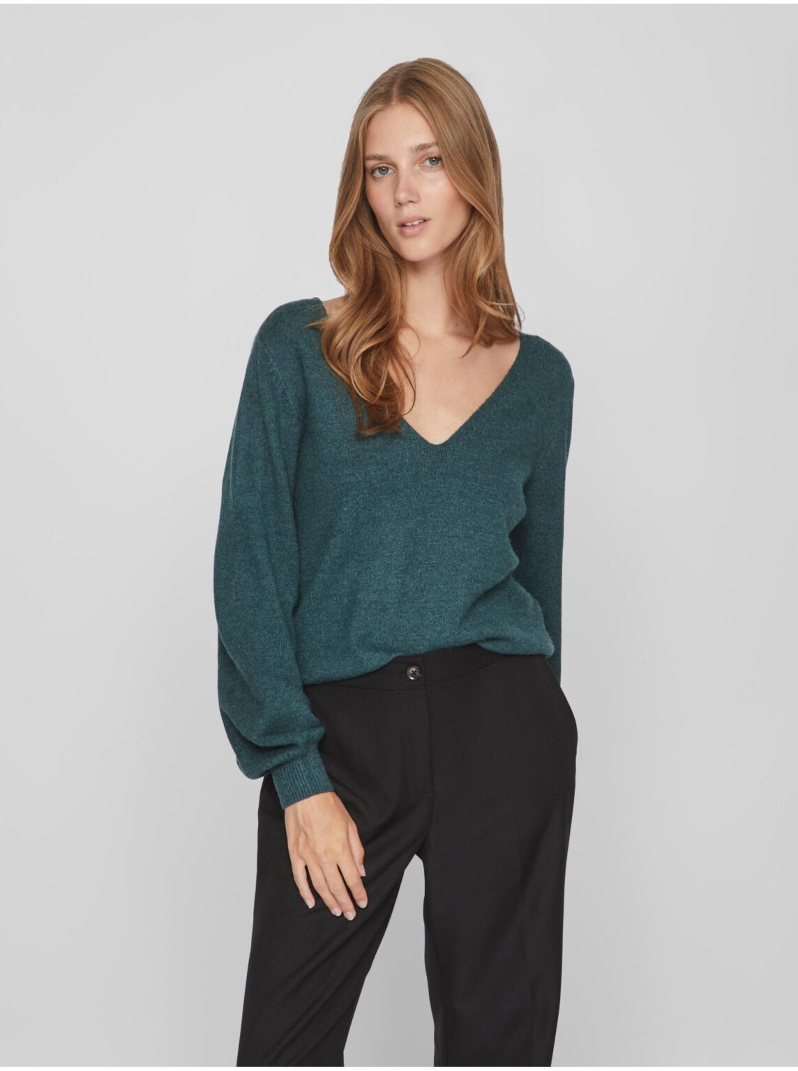 Dark green women's sweater VILA Ril - Women