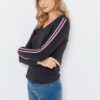 Dark grey T-shirt with lampas CAMAIEU - Women